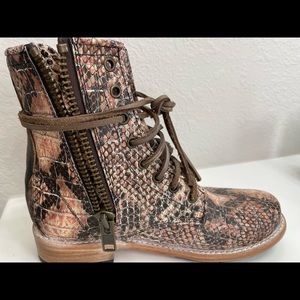 Freebird Manchester Pink Snakeskin Boots